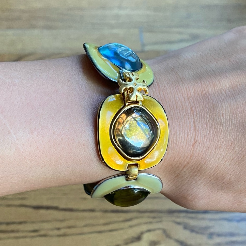 Tory Burch Yellow and Blue Bracelet